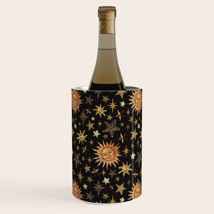 Vintage Collage Print in Black Wine Chiller Gallery Image 3