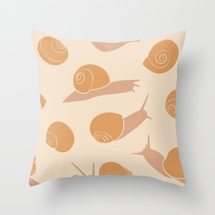 Retro Snail Pattern Throw Pillow Gallery Image 6