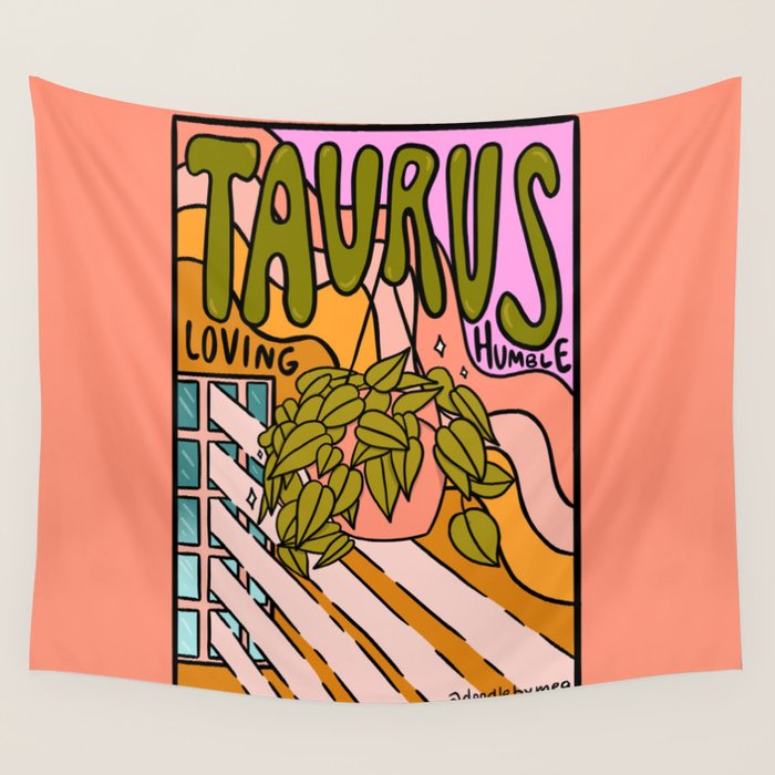 Taurus Plant Wall Tapestry Gallery Image 4