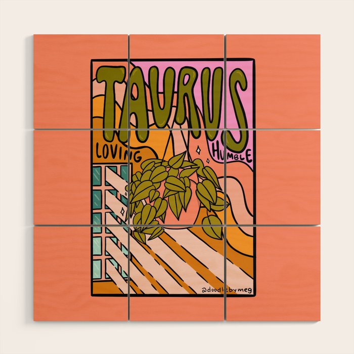 Taurus Plant Wood Wall Art Gallery Image 1