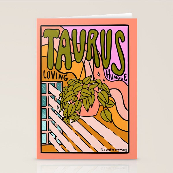 Taurus Plant Stationery Card Gallery Image 1