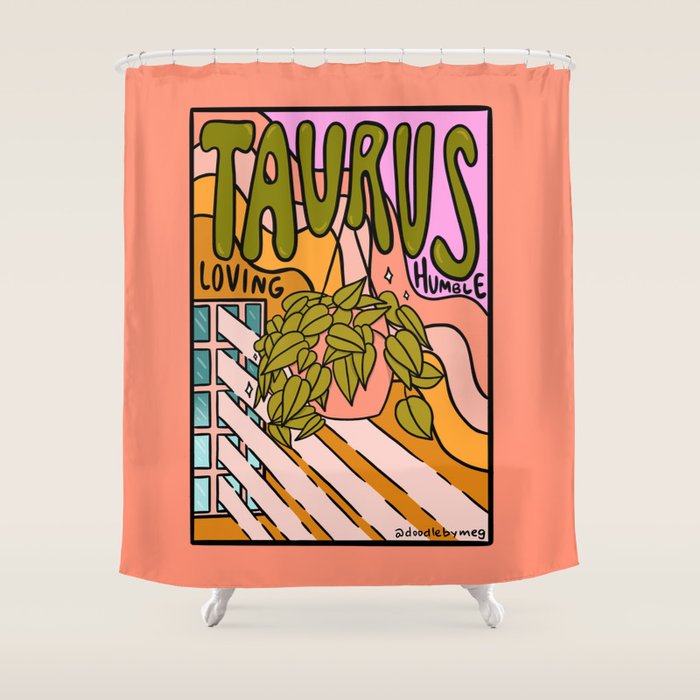Taurus Plant Shower Curtain Gallery Image 1