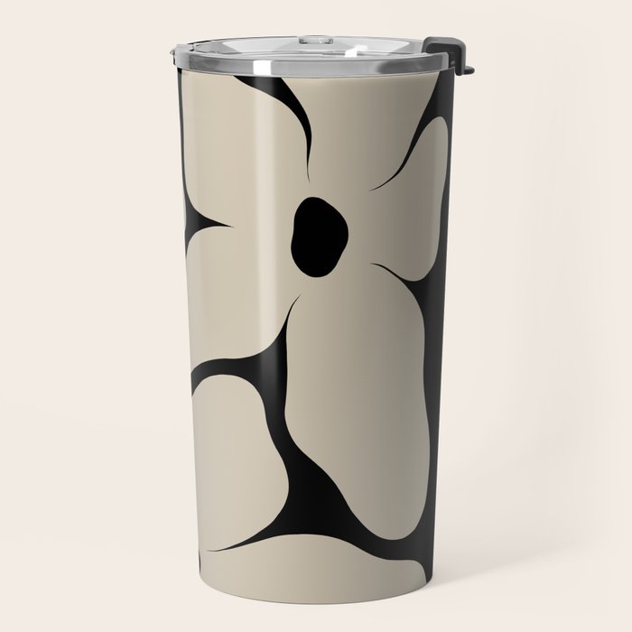 Vanilla Flower black Travel Mug Gallery Image 2