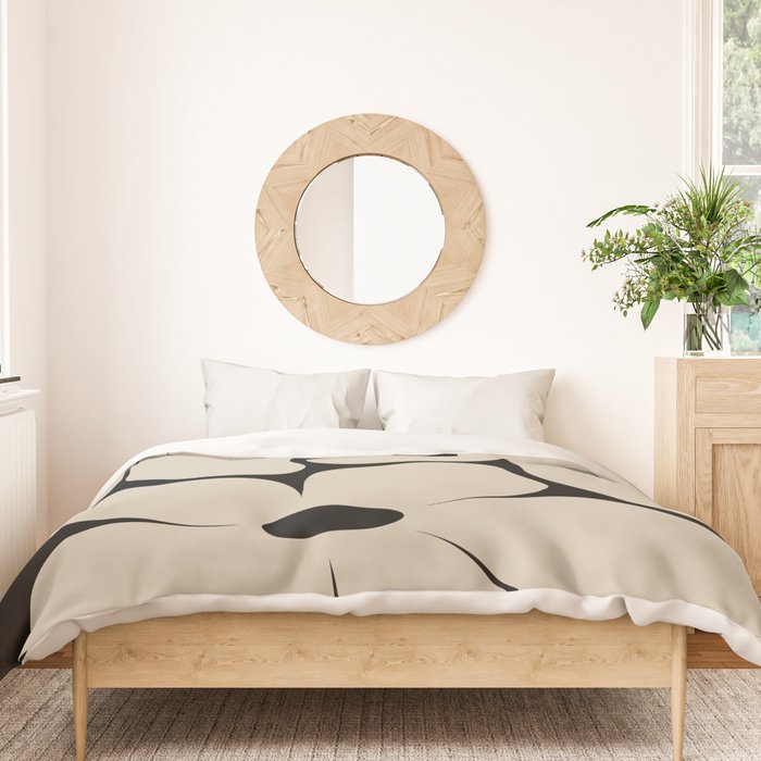 Vanilla Flower black Duvet Cover Gallery Image 3