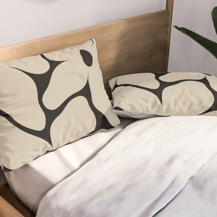 Vanilla Flower black Pillow Sham Gallery Image 2