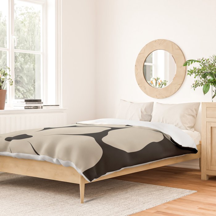 Vanilla Flower black Duvet Cover Gallery Image 2