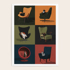Cats on Chairs Poster Gallery Image 4