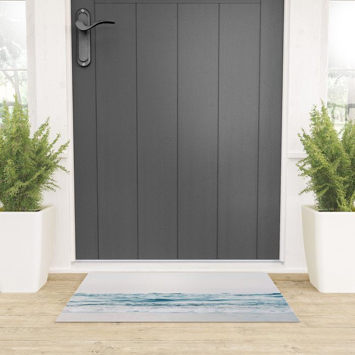 Blue Ocean Waves  Welcome Mat Gallery Image 3