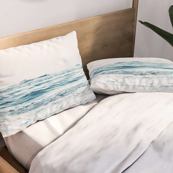 Blue Ocean Waves  Pillow Sham Gallery Image 2
