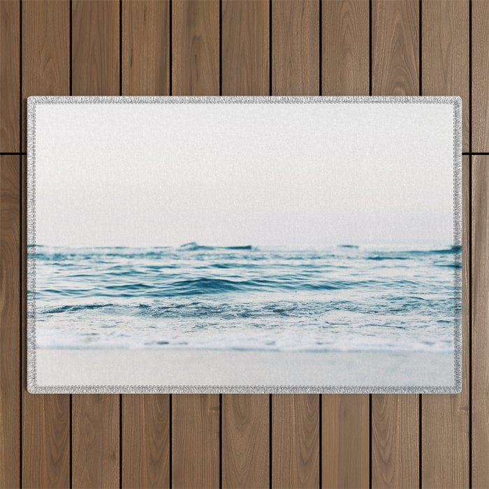 Blue Ocean Waves  Outdoor Rug Gallery Image 1