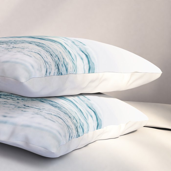 Blue Ocean Waves  Pillow Sham Gallery Image 3