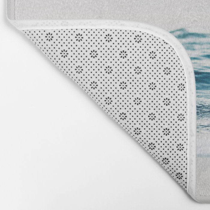 Blue Ocean Waves  Bath Mat Gallery Image 2