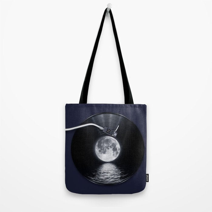 Vinyl moon Tote Bag Gallery Image 2