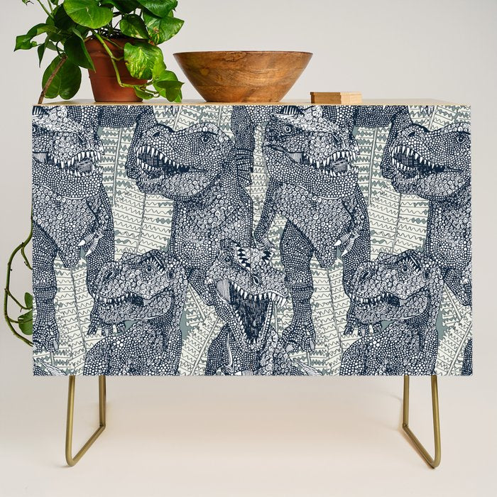 Tyrannosaurus rex indigo Credenza Gallery Image 1