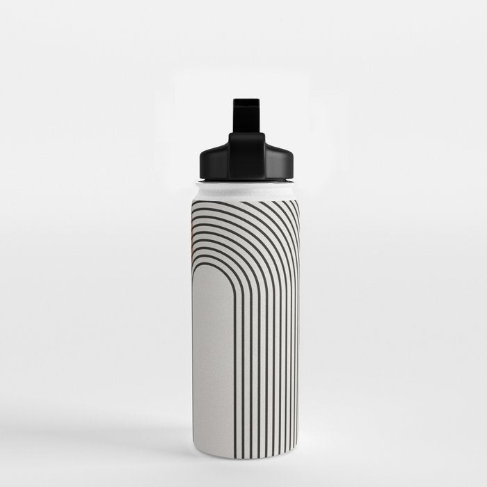 Mid Century Abstract Geometric 5 Water Bottle Gallery Image 2
