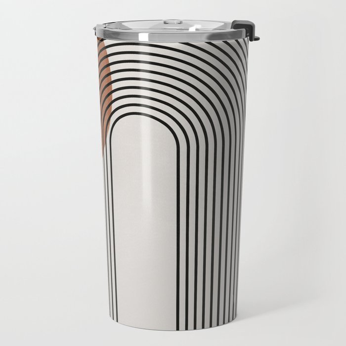 Mid Century Abstract Geometric 5 Travel Mug Gallery Image 2
