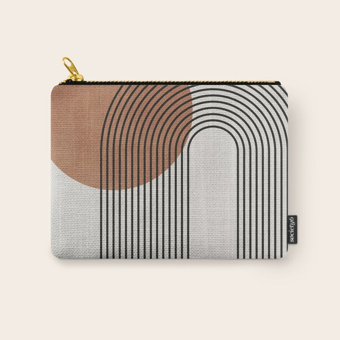 Mid Century Abstract Geometric 5 Carry All Pouch Gallery Image 1