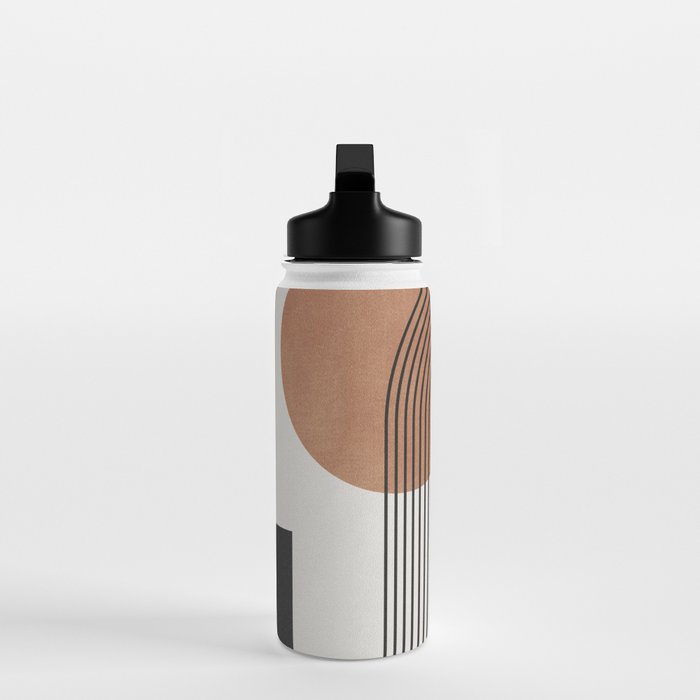 Mid Century Abstract Geometric 5 Water Bottle Gallery Image 3