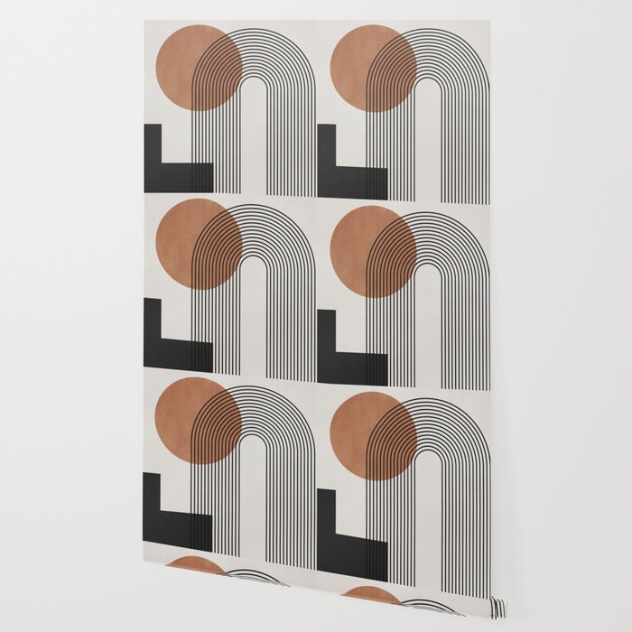 Mid Century Abstract Geometric 5 Wallpaper Gallery Image 2