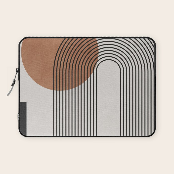 Mid Century Abstract Geometric 5 Laptop Sleeve Gallery Image 1