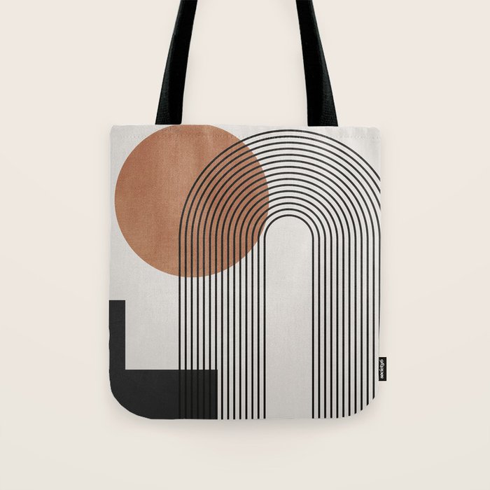 Mid Century Abstract Geometric 5 Tote Bag Gallery Image 1