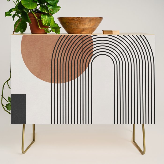 Mid Century Abstract Geometric 5 Credenza Gallery Image 1