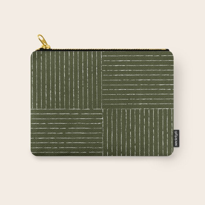 Lines III (Olive Green) Carry All Pouch Gallery Image 1