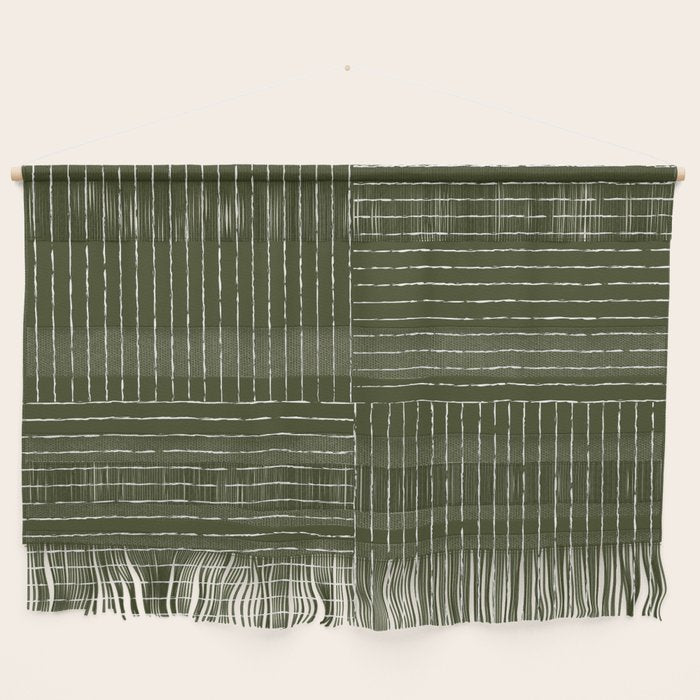 Lines III (Olive Green) Wall Hanging Gallery Image 1