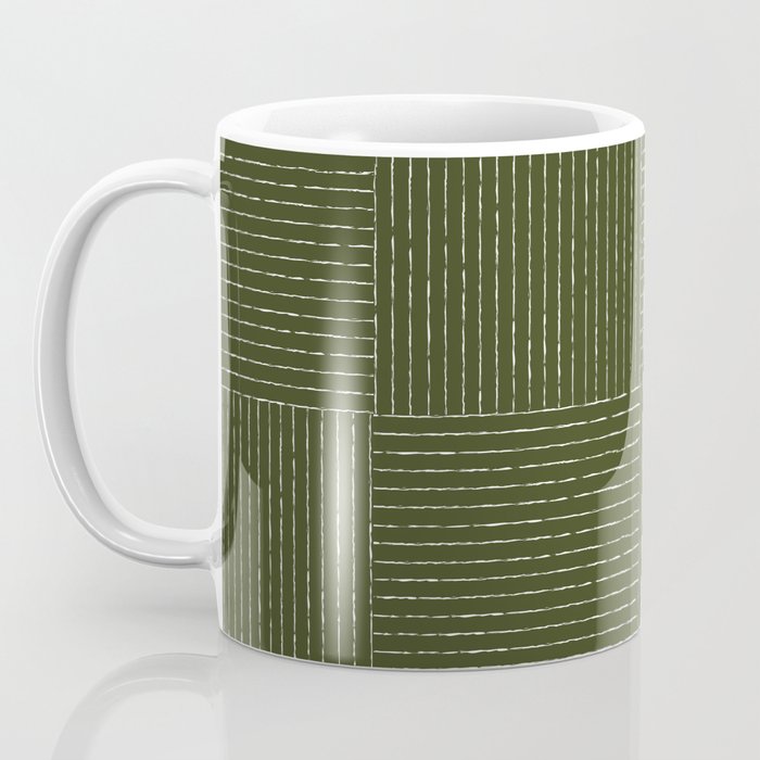 Lines III (Olive Green) Coffee Mug Gallery Image 3