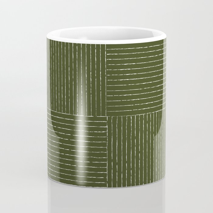 Lines III (Olive Green) Coffee Mug Gallery Image 4