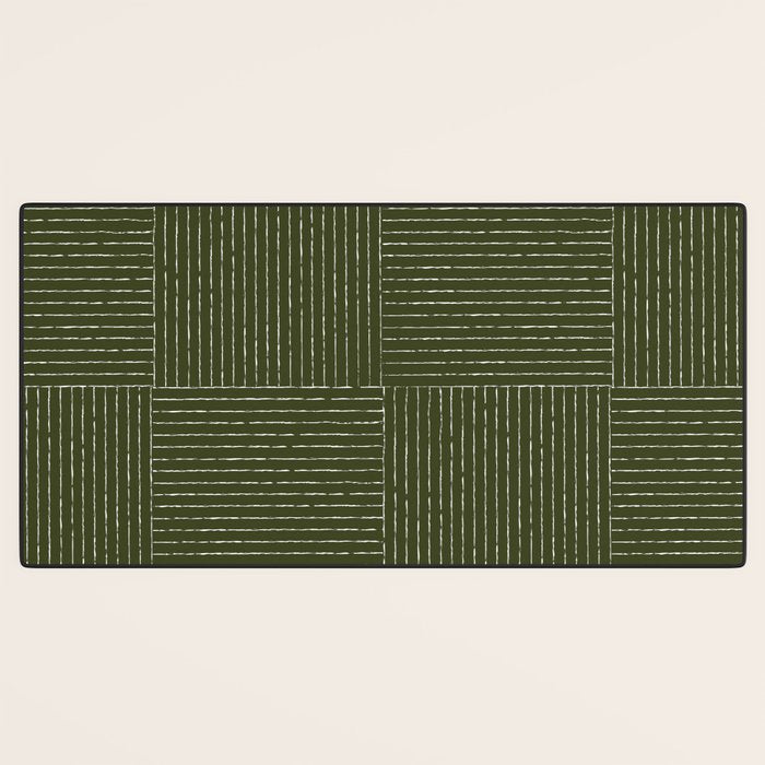 Lines III (Olive Green) Desk Mat Gallery Image 3