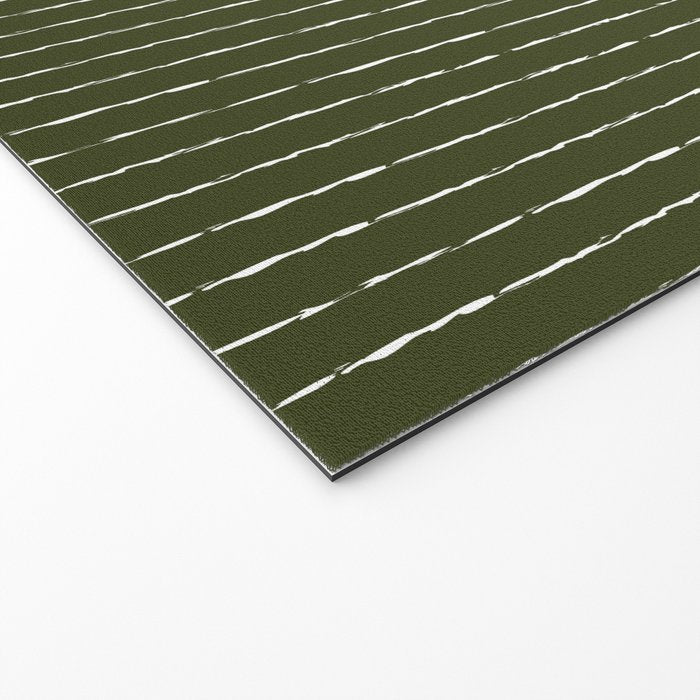 Lines III (Olive Green) Welcome Mat Gallery Image 2