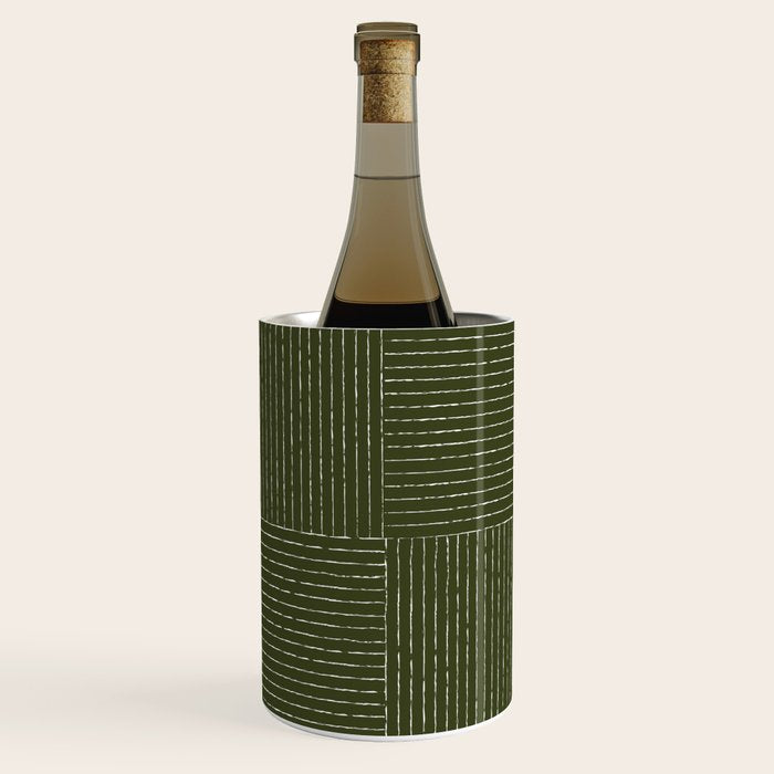Lines III (Olive Green) Wine Chiller Gallery Image 1
