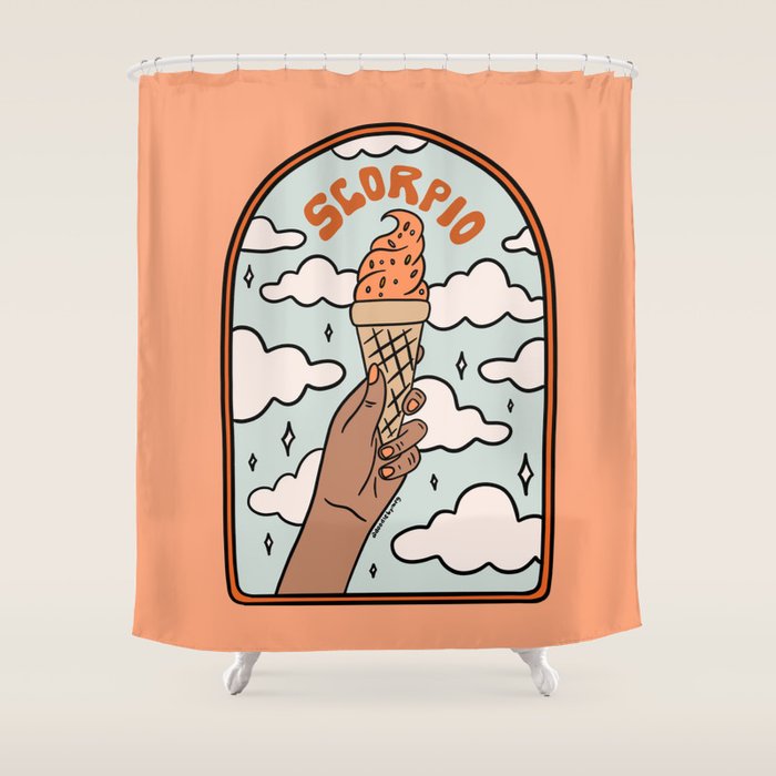 Scorpio Ice Cream Shower Curtain Gallery Image 1