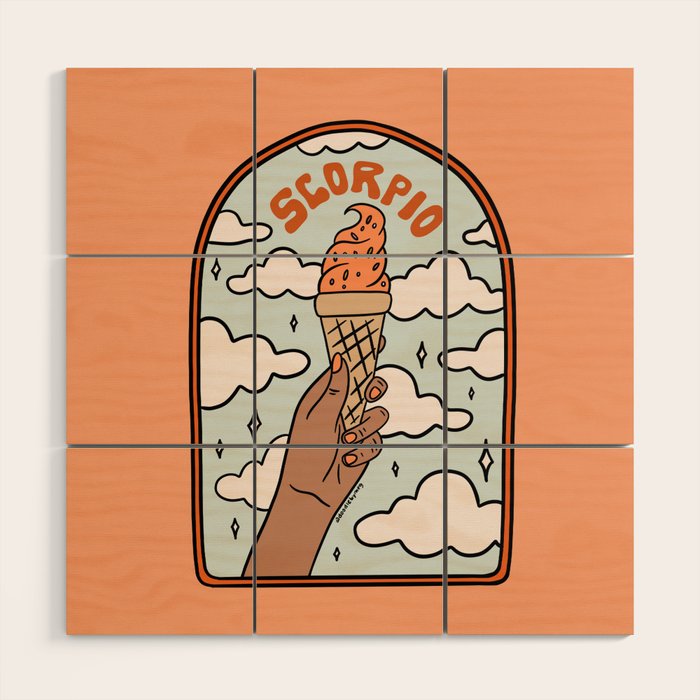 Scorpio Ice Cream Wood Wall Art Gallery Image 1