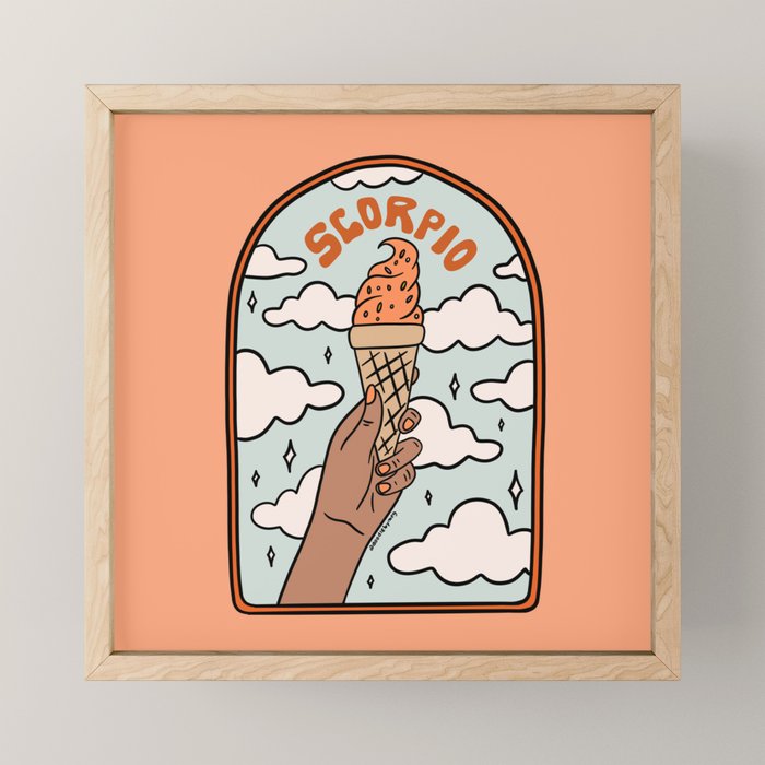 Scorpio Ice Cream Mini Art Print Gallery Image 1