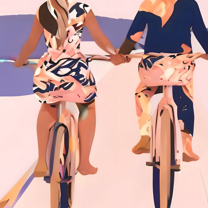 Cycling Joy Series 01: Into The Lilac Sunset, Couple Love Companion Friends, Eclectic Pastel Landscape Romantic, Scenic Outdoors Evening Painting Coffee Mug Gallery Image 2