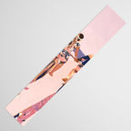 Cycling Joy Series 01: Into The Lilac Sunset, Couple Love Companion Friends, Eclectic Pastel Landscape Romantic, Scenic Outdoors Evening Painting Table Runner Gallery Image 3