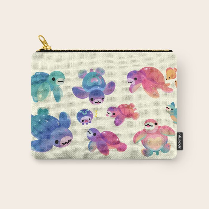 Sea turtle - bright Carry All Pouch Gallery Image 1