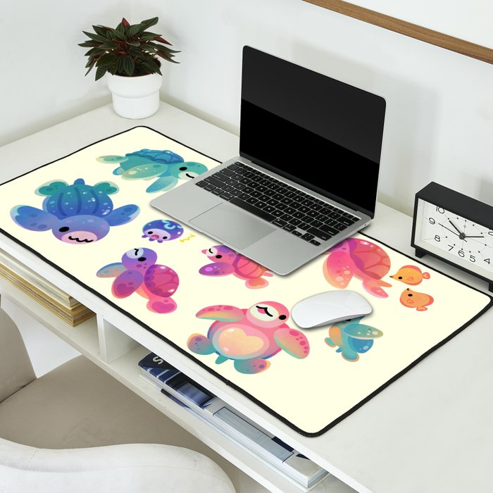 Sea turtle - bright Desk Mat Gallery Image 2