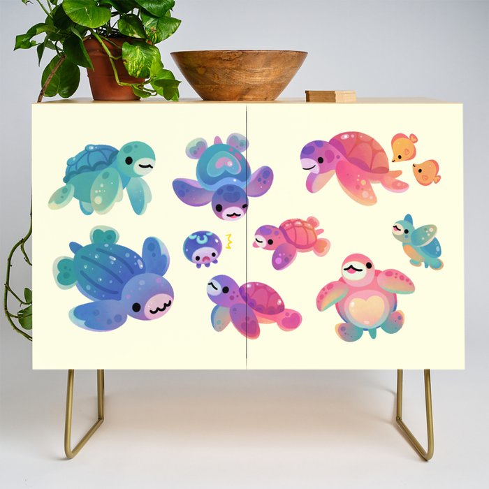 Sea turtle - bright Credenza Gallery Image 1