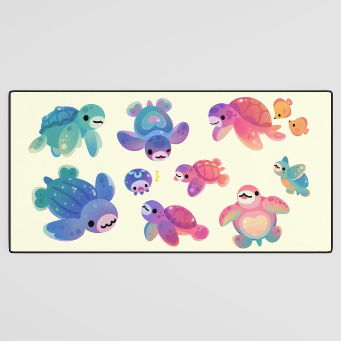Sea turtle - bright Desk Mat Gallery Image 3