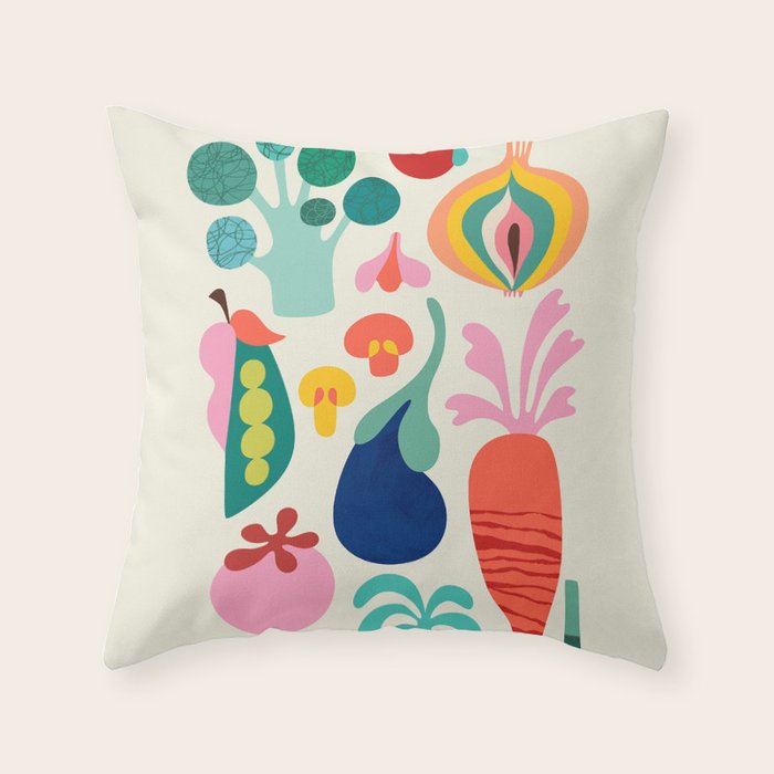 I love Veggies Throw Pillow Gallery Image 6