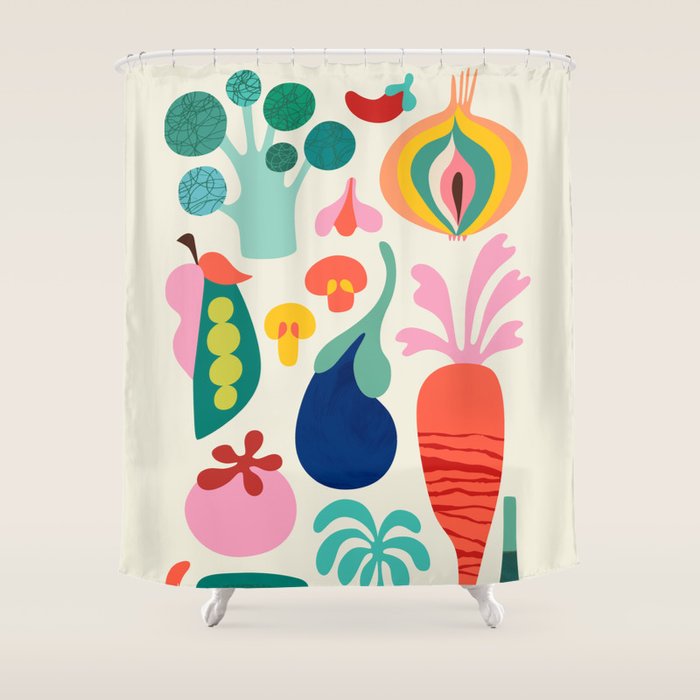 I love Veggies Shower Curtain Gallery Image 1