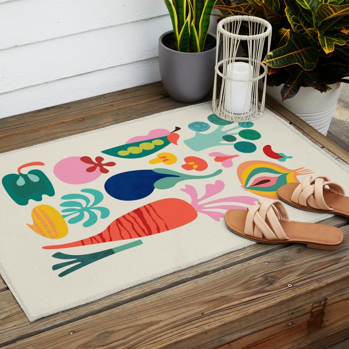 I love Veggies Outdoor Rug Gallery Image 2