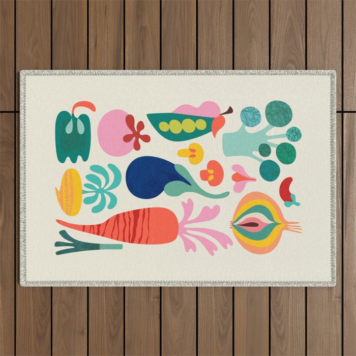 I love Veggies Outdoor Rug Gallery Image 1