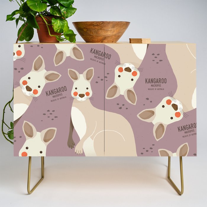 Kangaroo, Wildlife of Australia Credenza Gallery Image 1