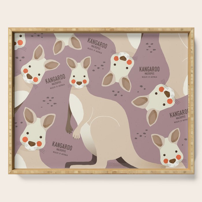 Kangaroo, Wildlife of Australia Serving Tray Gallery Image 1