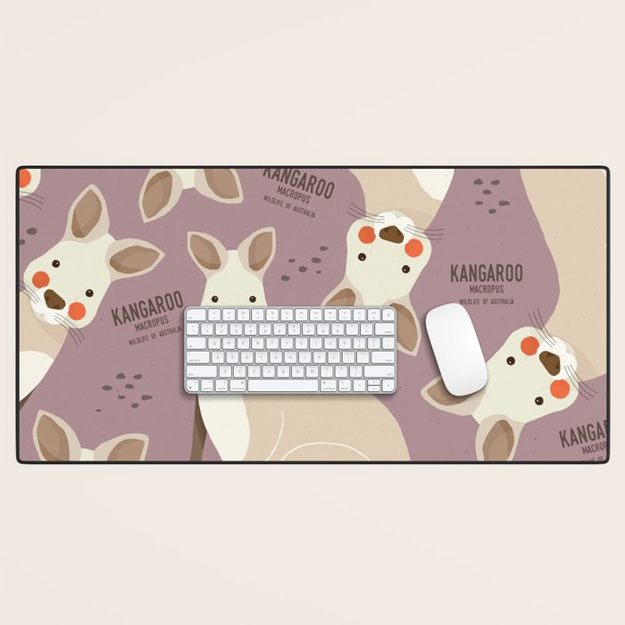 Kangaroo, Wildlife of Australia Desk Mat