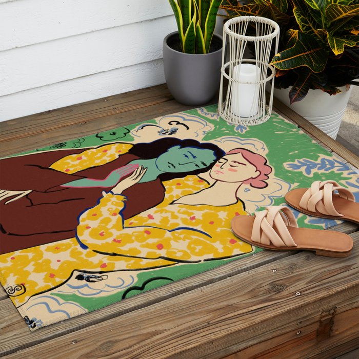 HOLDING HANDS Outdoor Rug Gallery Image 2
